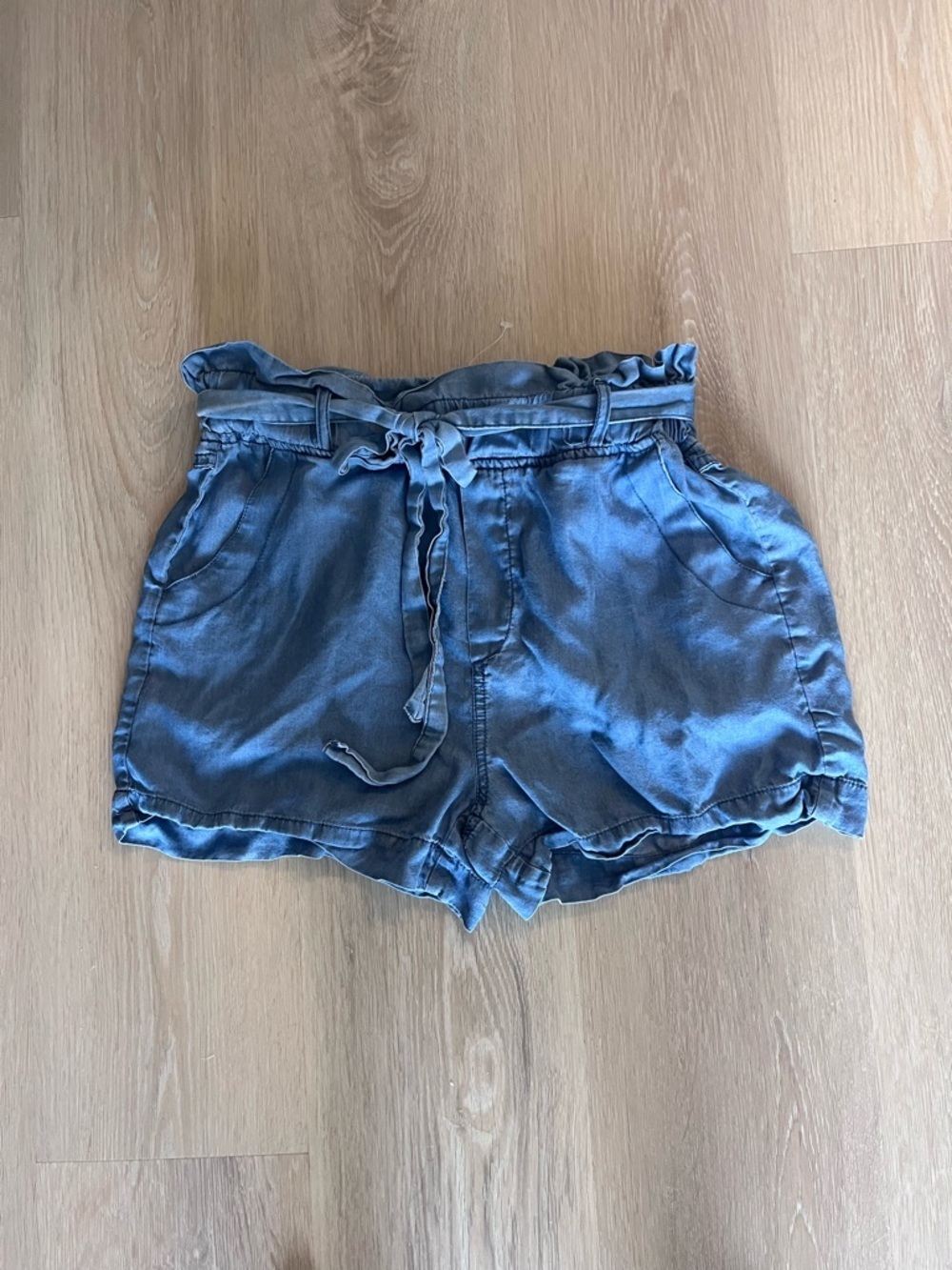 Thread and Supply High Waisted Paper Bag Shorts - Picture 2 of 4